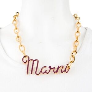 Marni Signature Purple and Gold Necklace